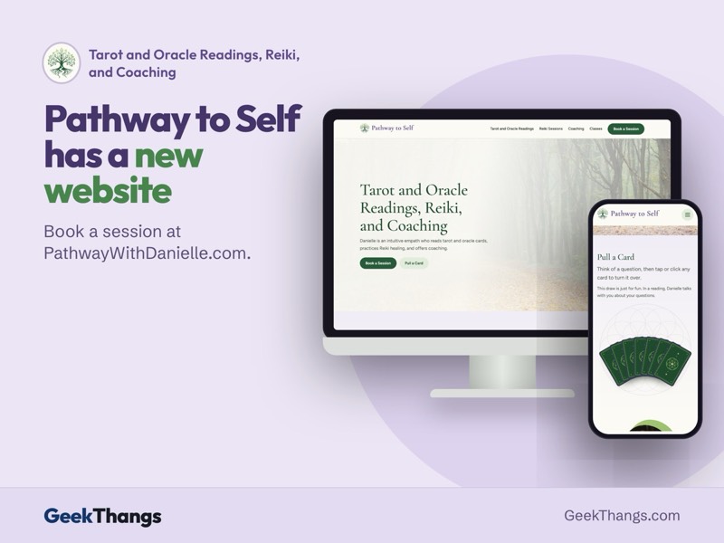 The same Pathway to Self post laid out wide for the Google Business Profile